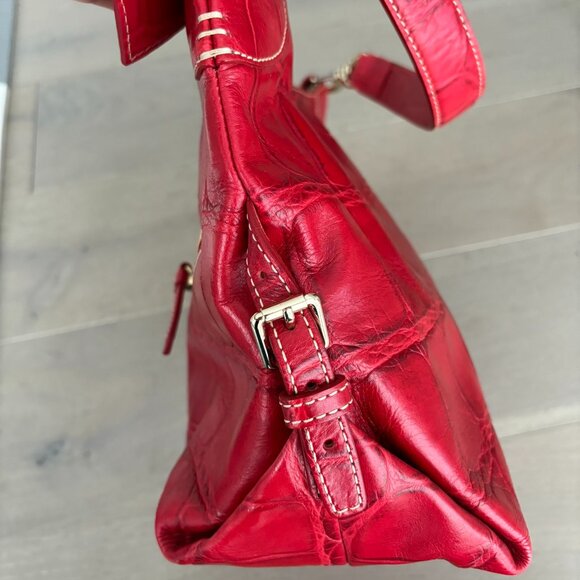 Dooney & Bourke Red Leather Hobo Bag - Picture 7 of 8